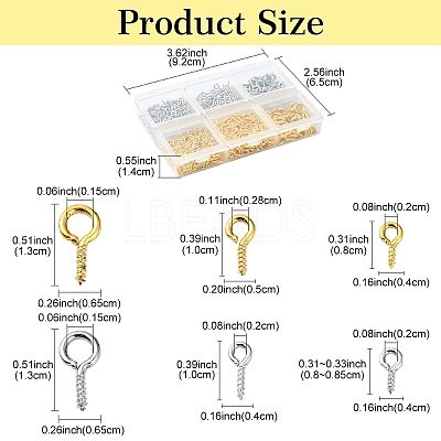 750Pcs Iron Screw Eye Peg Bails IFIN-YW0003-89-1