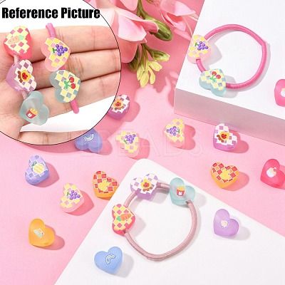 Transparent Printed Acrylic Beads MACR-S373-124-H10-1