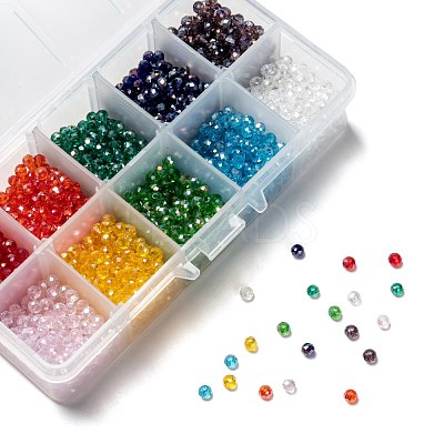 10 Colors Electroplate Glass Beads EGLA-JP0002-01B-4mm-1