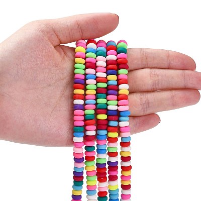 Handmade Polymer Clay Beads Strands CLAY-N008-008A-1