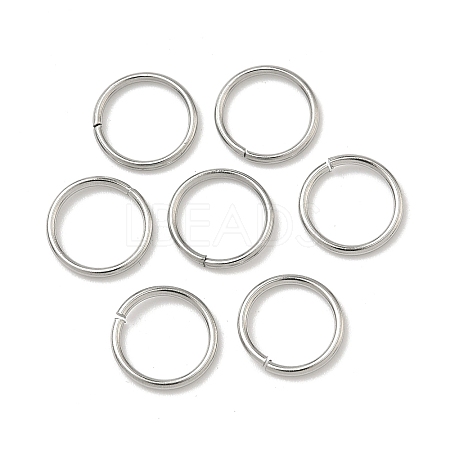 Tarnish Resistant 304 Stainless Steel Open Jump Rings X-STAS-J013-10x1mm-01-1