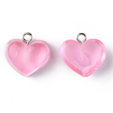 Transparent Resin Pendants X-RESI-R429-30C-1