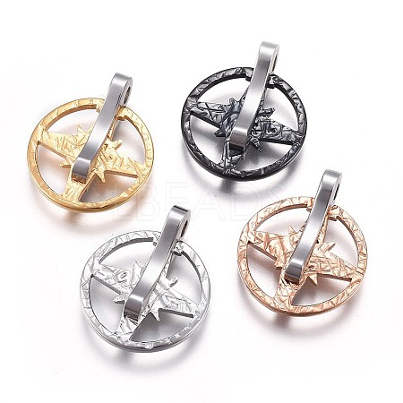 304 Stainless Steel Pendants STAS-O124-23M-1