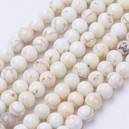 Natural Magnesite Bead Strands X-G-P286-10-3mm-1