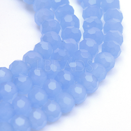 Imitation Jade Glass Bead Strands X-GLAA-R166-8mm-03D-1