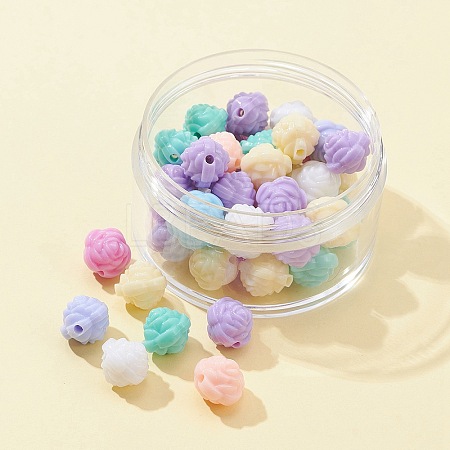 42Pcs Opaque Acrylic Beads SACR-FS0001-20-1