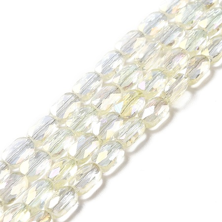 Transparent Electroplate Glass Beads Strands EGLA-F150-FR03-1