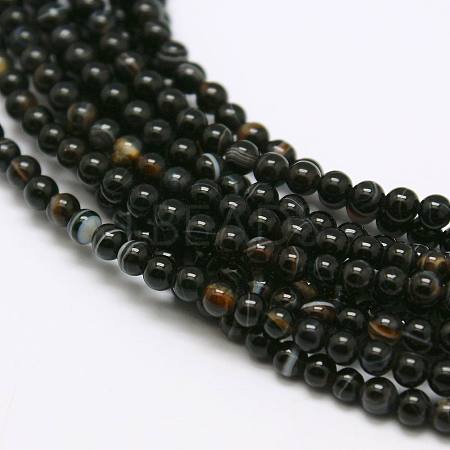 Natural Agate Bead Strands X-G-A130-3mm-K01-1