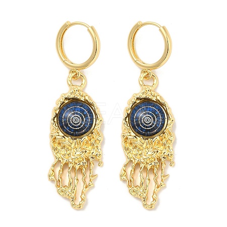 Rack Plating Brass Dangle Earrings for Women EJEW-M260-24G-01-1
