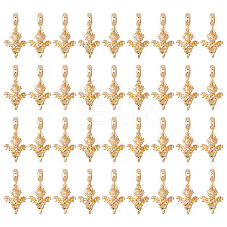 36Pcs Alloy European Dangle Charms MPDL-CA0001-06G-1