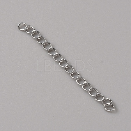 304 Stainless Steel Curb Chains Extender KK-WH0027-36-1
