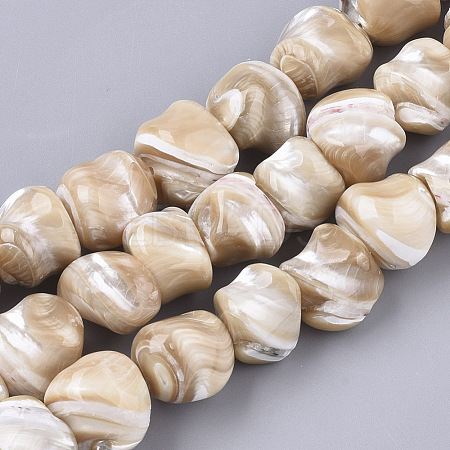 Natural Trochid Shell/Trochus Shell Beads Strands X-SSHEL-N032-01-1