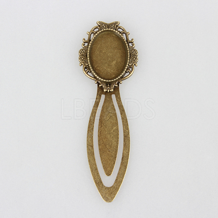 Iron Bookmark Cabochon Settings X-PALLOY-N0084-23AB-NF-1