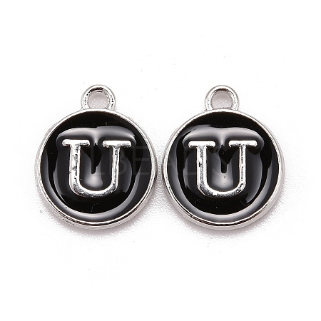 Platinum Plated Alloy Charms LS-ENAM-S118-02U-P-1