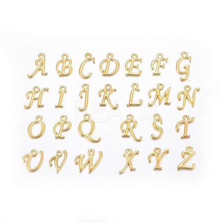 Alloy Letter Pendants PALLOY-X0037-68G-1