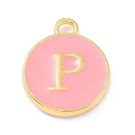 Golden Plated Alloy Enamel Charms X-ENAM-Q437-14P-1