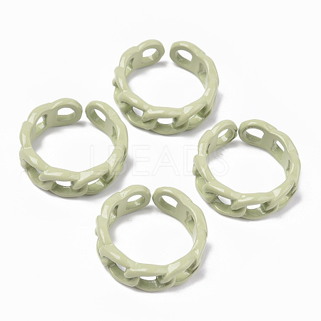 Spray Painted Alloy Cuff Rings RJEW-T011-29E-RS-1