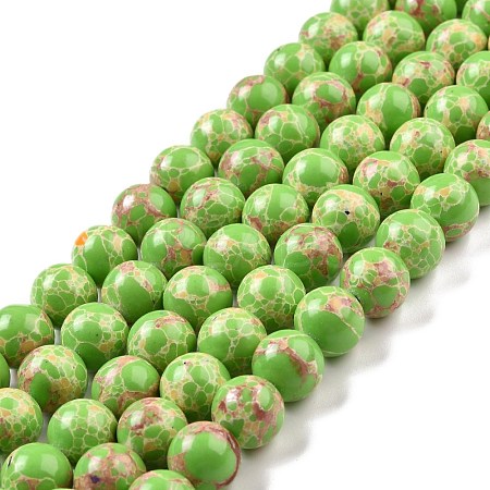 Synthetic Imperial Jasper Beads Strands G-E568-01C-01-1