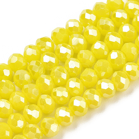 Electroplate Glass Beads Strands EGLA-A034-P2mm-B03-1