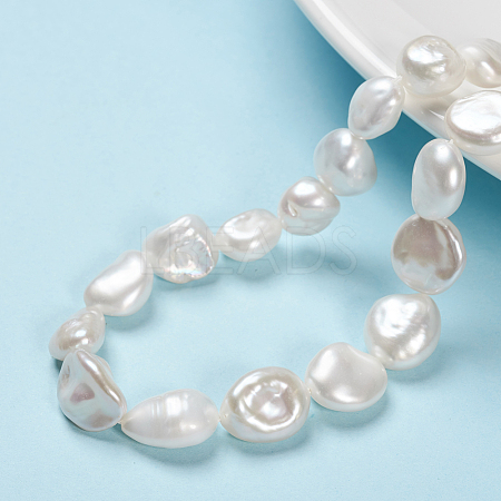 Natural Baroque Pearl Keshi Pearl Beads Strands PEAR-K004-33-1