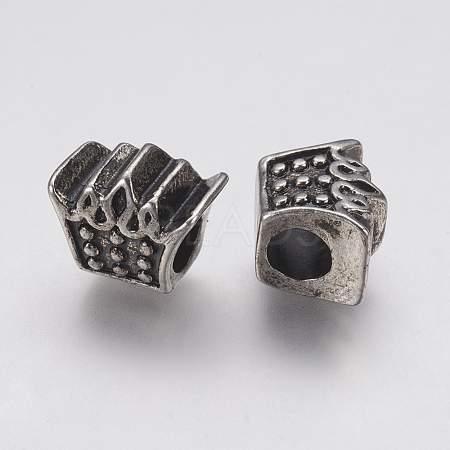 Ion Plating(IP) 304 Stainless Steel European Beads STAS-J022-085AS-1
