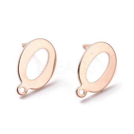 201 Stainless Steel Stud Earring Findings STAS-K241-03RG-1