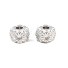 Brass Micro Pave Clear Cubic Zirconia Beads KK-CBA78C7-06P-1