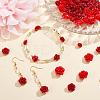 80Pcs 4 Style Dyed Synthetic Coral Beads CORA-GA0001-01-5