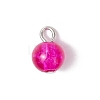 20Pcs 2 Styles Spray Painted Crackle Glass Charms PALLOY-JF03253-3
