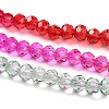 Transparent Painted Glass Beads Strands X1-DGLA-A034-T4mm-A24-4