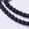 Synthetic Black Stone Beads Strands X-G-C059-4mm-1-3