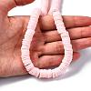 Flat Round Handmade Polymer Clay Beads CLAY-R067-10mm-27-7