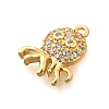 Brass Micro Pave Cubic Zirconia Charms KK-B131-02G-02-2