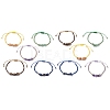 2Pcs Natural Mixed Gemstone & Glass Seed Beads Braided Bead Bracelets for Women BJEW-MZ00247-1