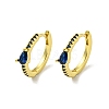 Brass Micro Pave Cubic Zirconia Hoop Earring EJEW-C088-24G-02-1