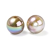 UV Plating Rainbow Iridescent Acrylic Beads OACR-F004-04B-3