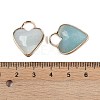 Natural Flower Amazonite Faceted Pendans KK-L218-005G-05-3