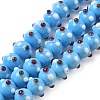 Handmade Bumpy Lampwork Beads Strands LA-CBA05D6-01-1
