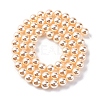 UV Plating Pearlized Glass Pearl Beads Strands GLAA-F128-01A-T8-4