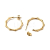 Ion Plating(IP) Bamboo Joint Ring 304 Stainless Steel Stud Earrings EJEW-A081-20G-2