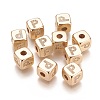 Brass Micro Pave Cubic Zirconia Beads KK-K238-16G-P-1
