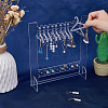 1 Set Transparent Acrylic Earring Hanging Display Stands EDIS-FH0001-07-3