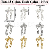 30Pcs 3 Colors Rack Plating Alloy Pendants FIND-SP0002-49B-2