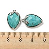 Natural Turquoise Faceted Pendants G-M431-06P-08-3