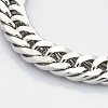 304 Stainless Steel Double Link Chain Bracelets STAS-E063-09-3