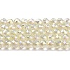 Electroplate Transparent Glass Beads Strands GLAA-H021-01B-FR04-2