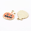 Rack Plating Eco-Friendly Alloy Enamel Pendants ENAM-N052-002-RS-3