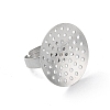 Non-Tarnish 304 Stainless Steel Sieve Ring Settings X-STAS-K278-06B-P-2