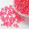 Bicone AB Color Plated Eco-Friendly Transparent Acrylic Beads X-TACR-A003-4mm-09-1