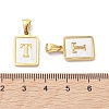 Ion Plating(IP) 304 Stainless Steel Pave Shell Pendants X-STAS-G327-01G-T-3